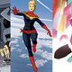 Batgirl by Cameron Stewart, Captain Marvel by Jamie McKelvie, and Spider-Gwen by Robbi Rodriguez